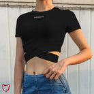 Anthem Gothic Crop Tee - The Cursed Closet