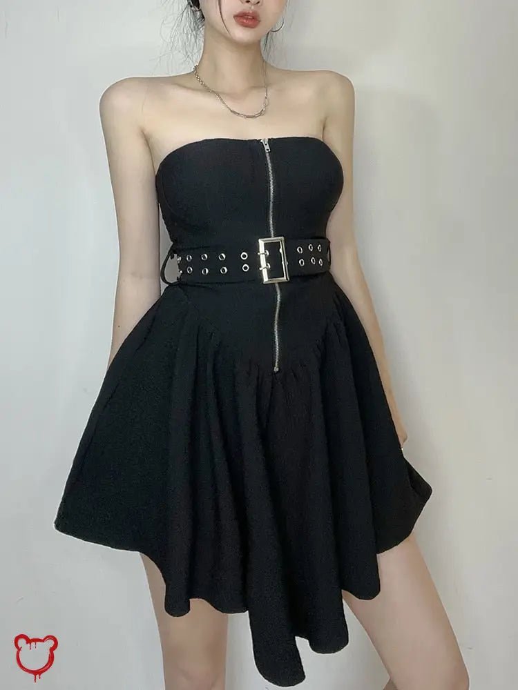 Apocalypse Strapless Belted Dress - The Cursed Closet