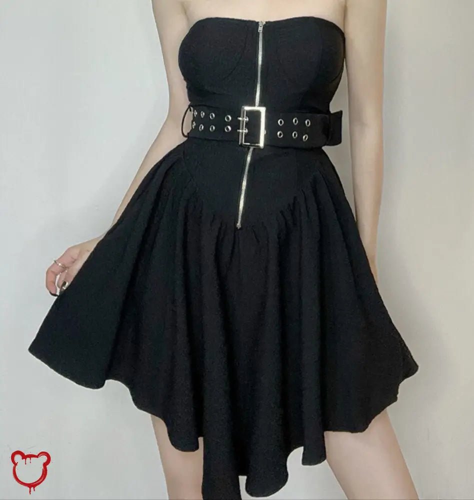 Apocalypse Strapless Belted Dress - The Cursed Closet