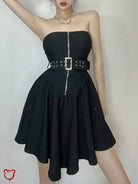 Apocalypse Strapless Belted Dress - The Cursed Closet