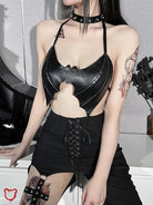 Bat Leather Crop Top - The Cursed Closet