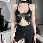 Bat Leather Crop Top - The Cursed Closet