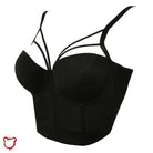 Bella' Black Gothic Cami Crop Top - The Cursed Closet