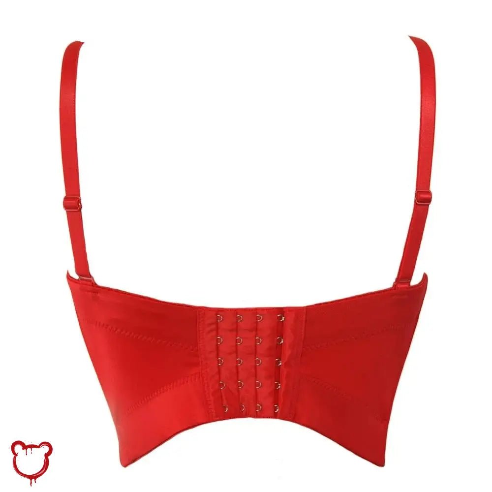 Bella' Black Gothic Cami Crop Top - The Cursed Closet