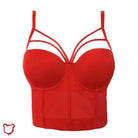 Bella' Black Gothic Cami Crop Top - The Cursed Closet