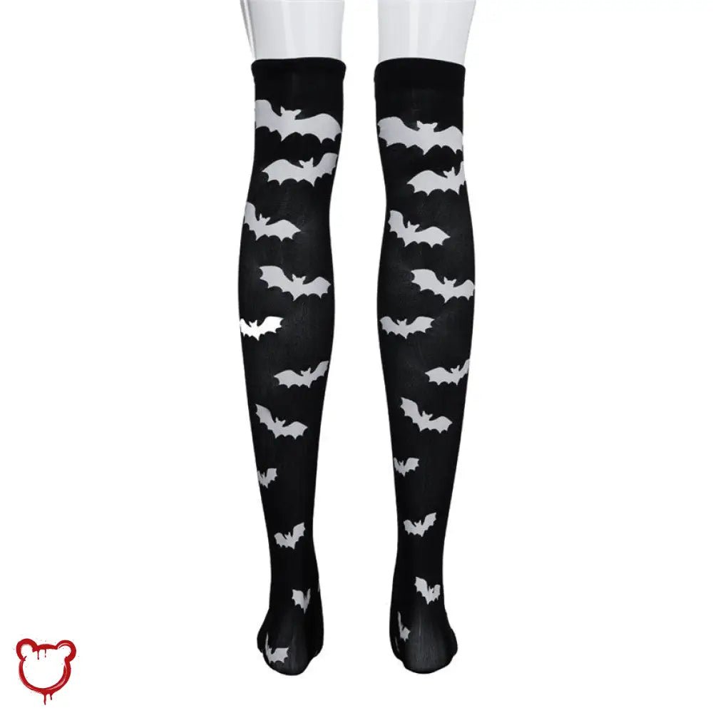 Black and White Bat Socks - The Cursed Closet