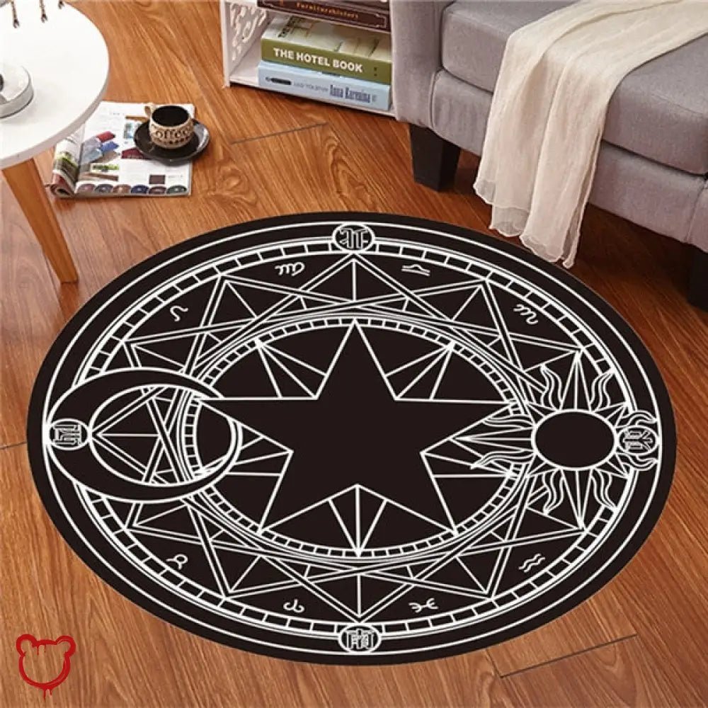 Black and White Celestial Rug - The Cursed Closet