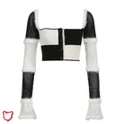 Black and White Fishnet Sweater: Toasty and Chic. - The Cursed Closet