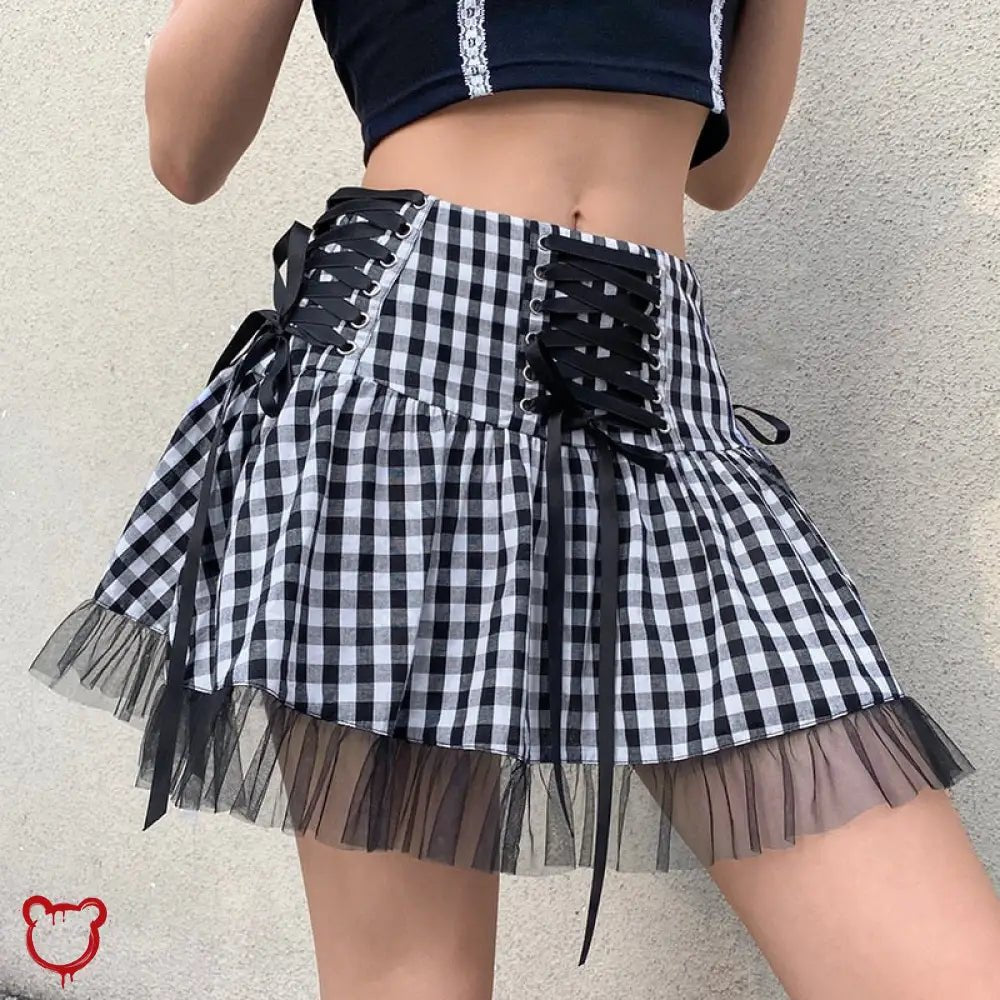 Black and White Grunge Skirt. - The Cursed Closet