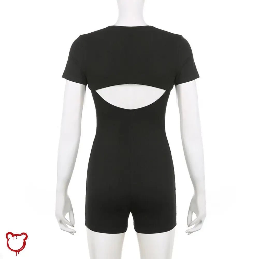 Black Backless Jumpsuit with Top - The Cursed Closet