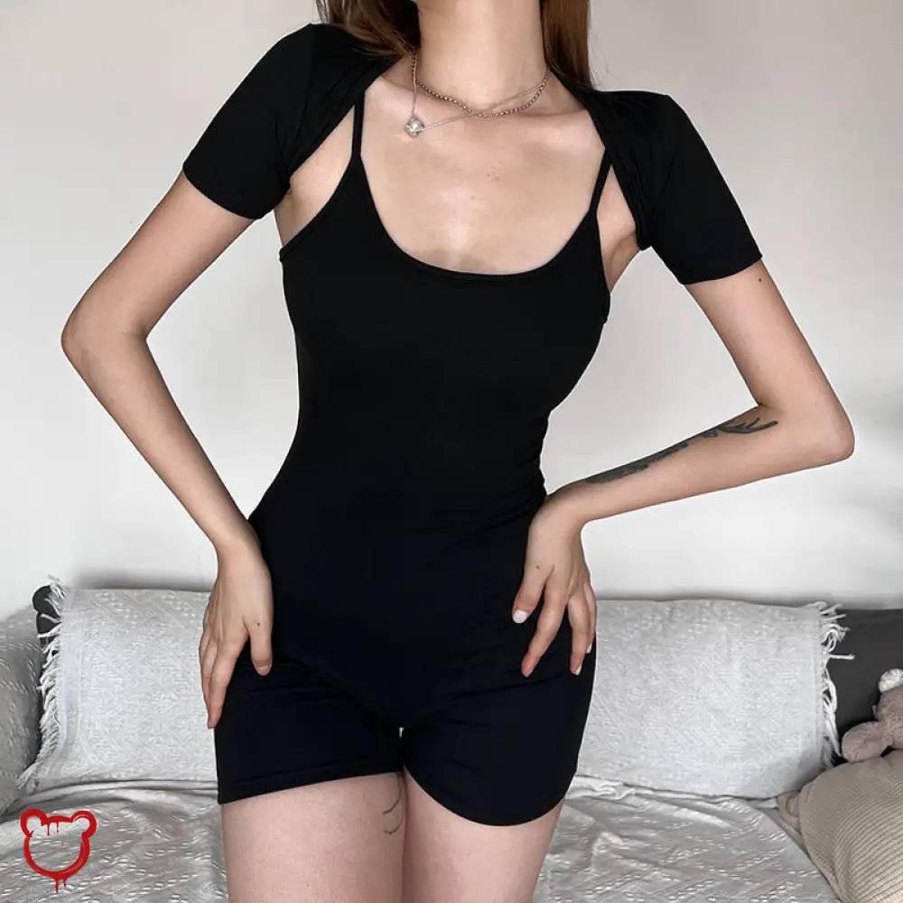 Black Backless Jumpsuit with Top - The Cursed Closet