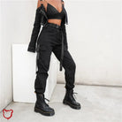 Black Casual Cargo Vision Clothing