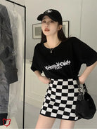 Black Check Grunge Mini - The Cursed Closet