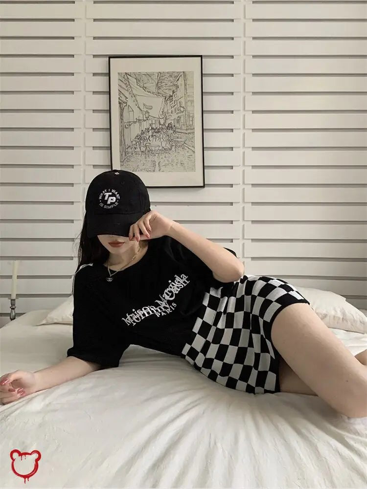 Black Check Grunge Mini - The Cursed Closet