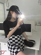Black Check Grunge Mini - The Cursed Closet