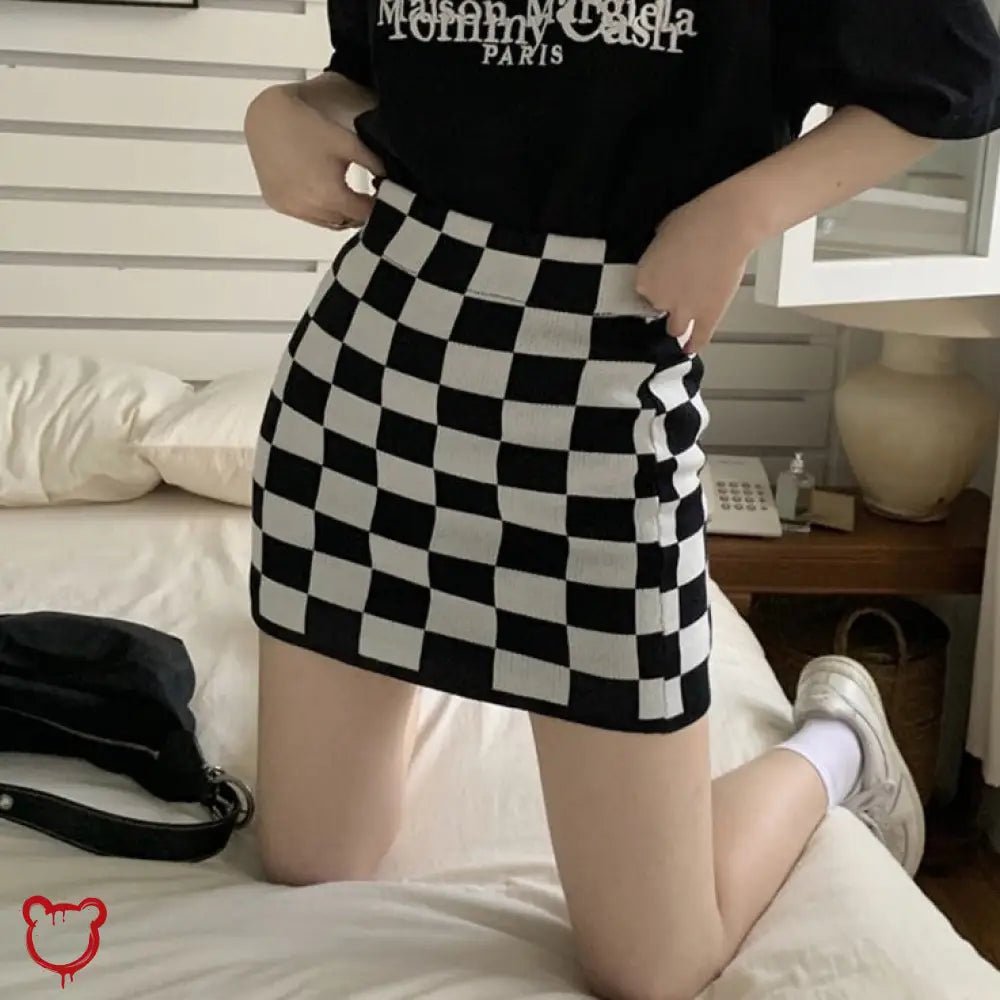 Black Check Grunge Mini - The Cursed Closet
