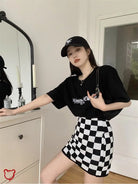 Black Check Grunge Mini - The Cursed Closet