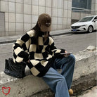 Black Checkerboard Sweater - The Cursed Closet