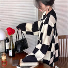 Black Checkerboard Sweater - The Cursed Closet