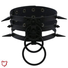 Black Choker with Triple Rings - The Cursed Closet