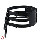 Black Choker with Triple Rings - The Cursed Closet
