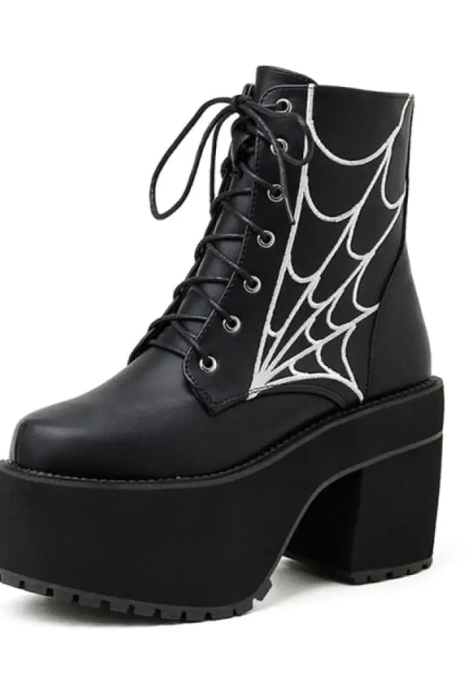 "Black Cobweb Boots"