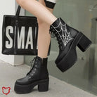Black Cobweb Boots Clothing