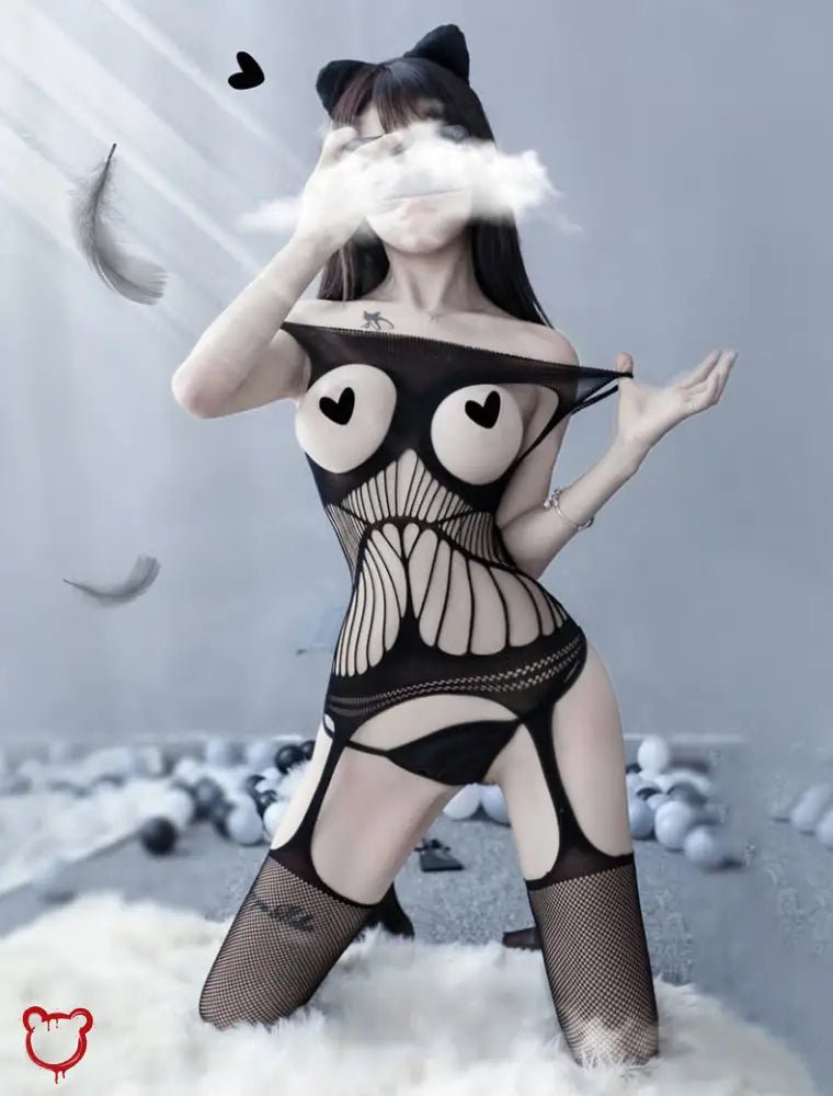 Black Cupless Bodysuit - The Cursed Closet