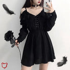 Black Deadbeat Grunge Dress - The Cursed Closet