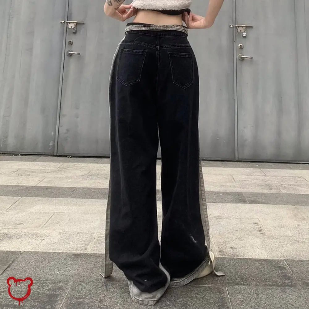 Black Denim Baggy Pants - The Cursed Closet