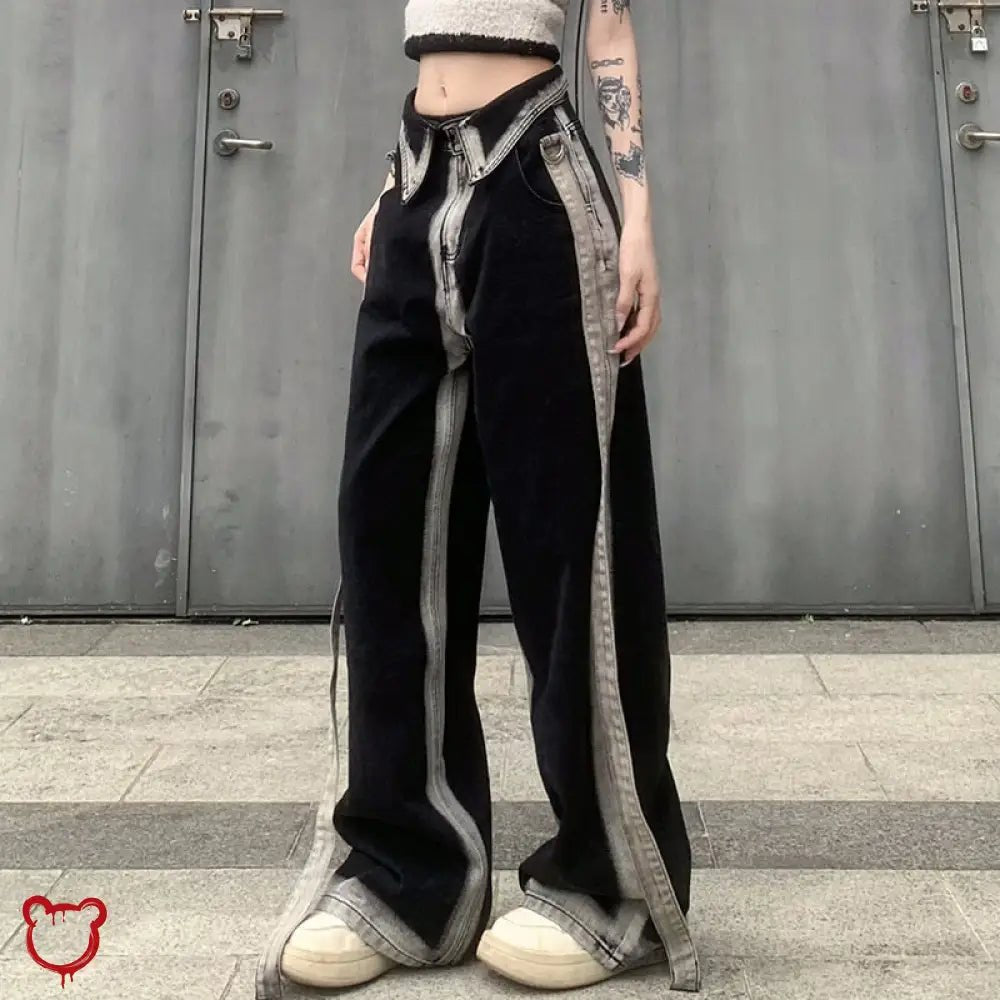 Black Denim Baggy Pants - The Cursed Closet
