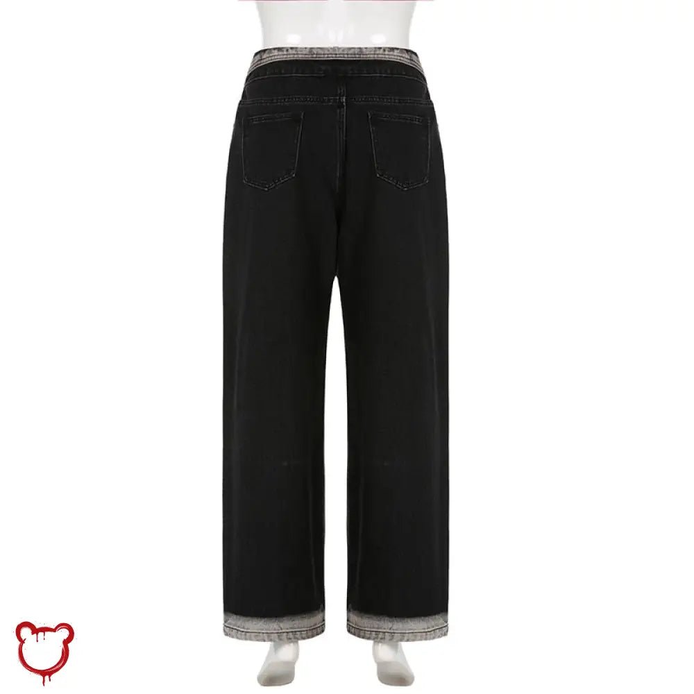Black Denim Baggy Pants - The Cursed Closet