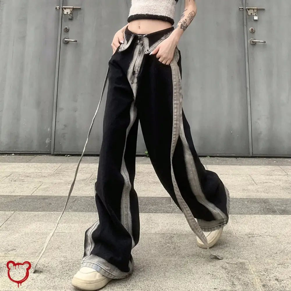 Black Denim Baggy Pants - The Cursed Closet
