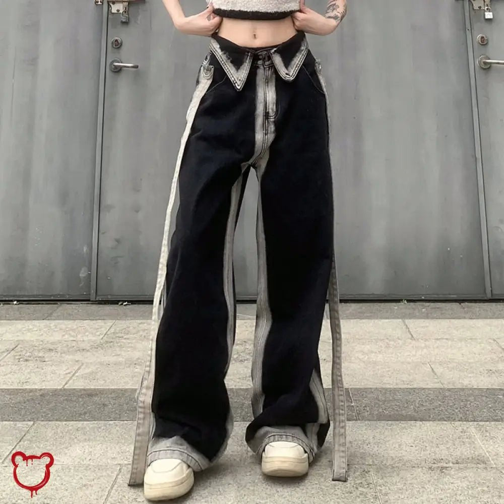 Black Denim Baggy Pants - The Cursed Closet