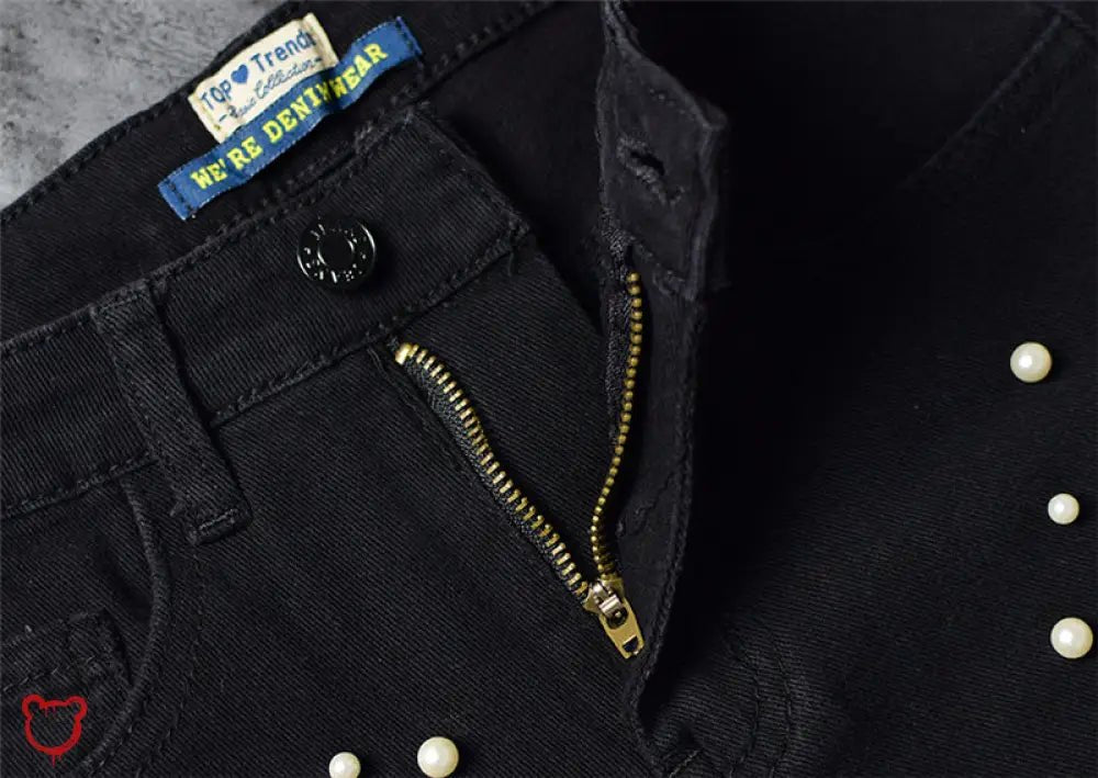 Black Distressed High Waist Jeans - The Cursed Closet