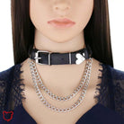 Black Faux Leather Chain Choker' - The Cursed Closet