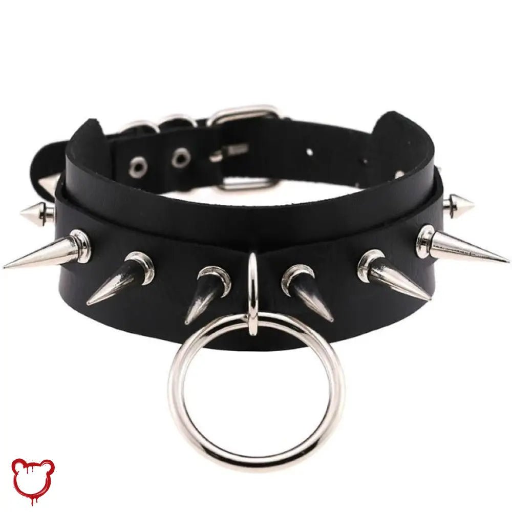 Black Faux Leather Choker - The Cursed Closet