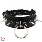 Black Faux Leather Choker - The Cursed Closet