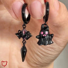 Black Ghost Dangle Earrings - The Cursed Closet