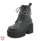 Black Goth Ankle Boots' - The Cursed Closet
