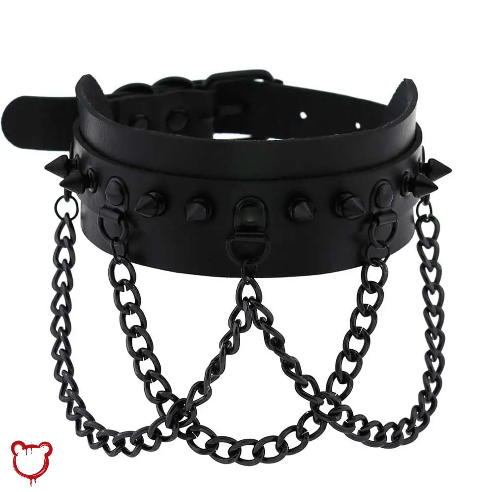 Black Goth Chain Choker - The Cursed Closet