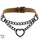 Black Goth Heart Choker - 16 Colors - The Cursed Closet