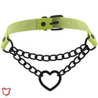The Cursed Closet 'Invocation' Heart faux leather choker (16 colours) at $15.99 USD