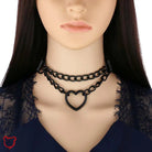 Black Goth Heart Choker - 16 Colors - The Cursed Closet