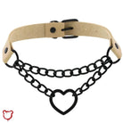 Black Goth Heart Choker - 16 Colors - The Cursed Closet