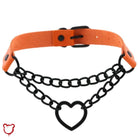 The Cursed Closet 'Invocation' Heart faux leather choker (16 colours) at $15.99 USD
