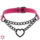 The Cursed Closet 'Invocation' Heart faux leather choker (16 colours) at $15.99 USD