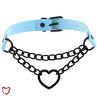 The Cursed Closet 'Invocation' Heart faux leather choker (16 colours) at $15.99 USD