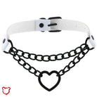 The Cursed Closet 'Invocation' Heart faux leather choker (16 colours) at $15.99 USD