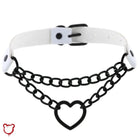 Black Goth Heart Choker - 16 Colors - The Cursed Closet